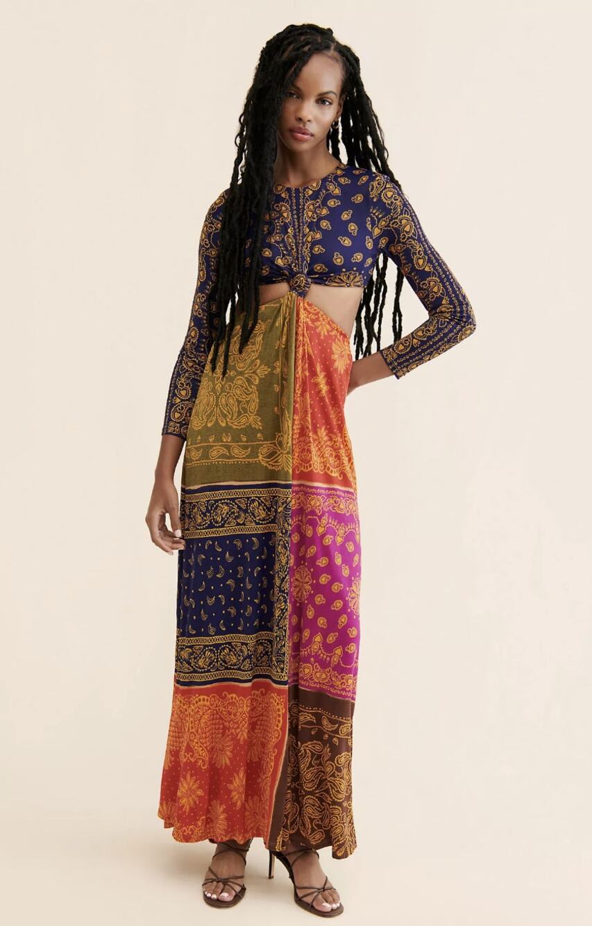 Farm Rio Bandana Dream Cut Out Maxi Dress
